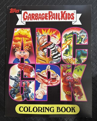 Garbage Pail Kids ABC GPK Coloring Book Unused Topps 2018 Adam Bomb Rare No Card