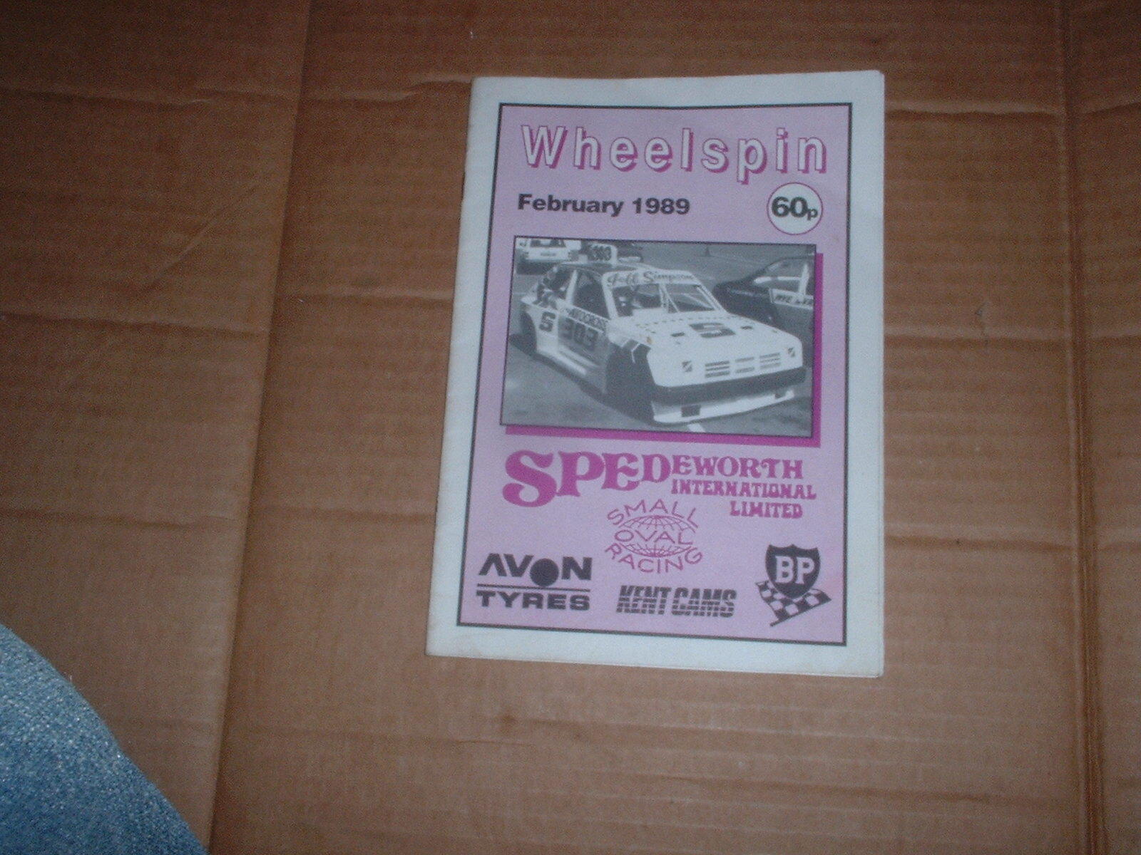 SPEDEWORTH STOCK CAR AND BANGER RACING WHEELSPIN MAGAZINE FEBRUARY 1989