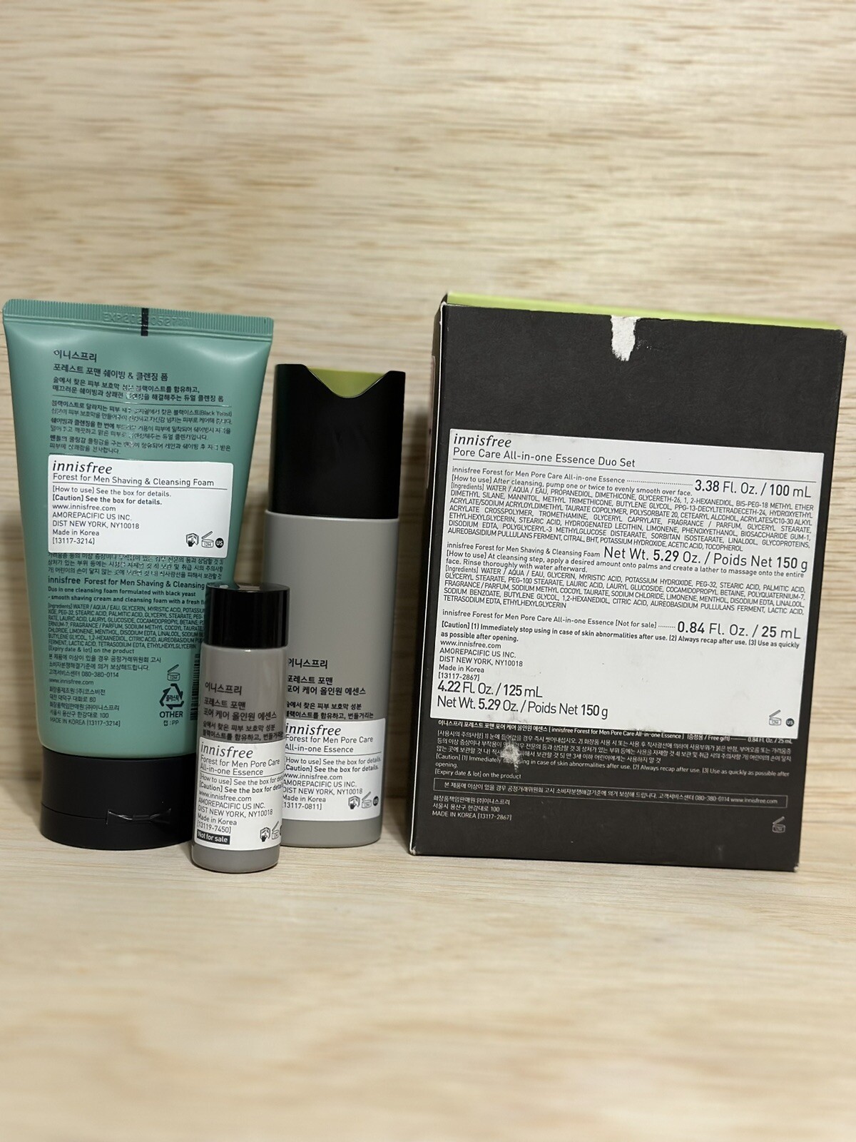Innisfree Forest for men - Pore Care All-In-One Essence Duo Set Exp 5/24