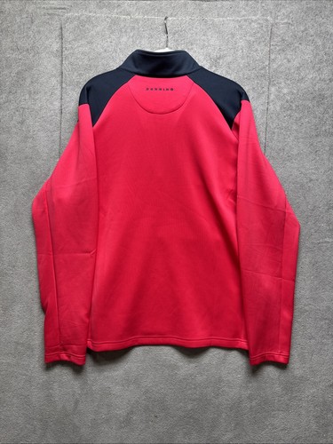 Dunning Golf 1/4 Zip Pullover Men’s M Red Performance Jacket Athletic Fit - Picture 8 of 9