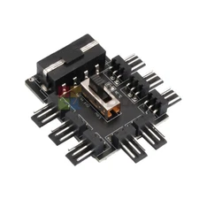 Splitter Cooling Fan Hub Power Socket Adapter 8-way 3-pin PWM Governor IDE/SATA