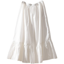 Women Cotton Ruffles Petticoat Skirt Underskirt Half Slip Midi Bastic A-line