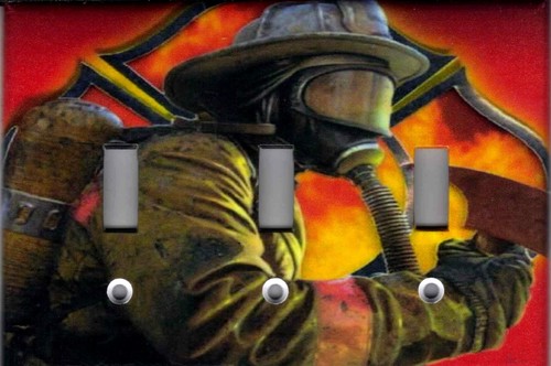 FIREMAN FIREFIGHTER HOME WALL DECOR LIGHT SWITCH PLATES AND OUTLETS - Picture 6 of 31