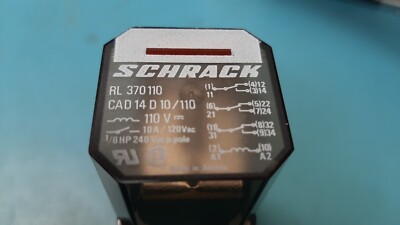 RL370110 Schrack relay coil 110vdc , 10a/ 120vac ,RL 370 110 CAD 14D 10/110