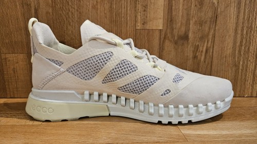 Ecco Womens Zipflex Breathable Mesh Comfort Leather Trainers Beige/Grey UK 3.5/4 - Picture 10 of 15