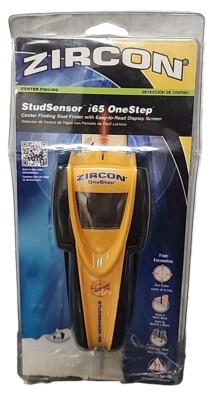 Zircon StudSensor i65 OneStep Center Finding Stud Finder with WIRE WARNING