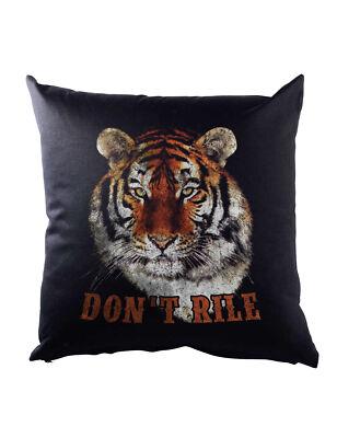Don'T Rile Dekokissen Fur Tiger Head White Wildlife Africa Welfare Cat