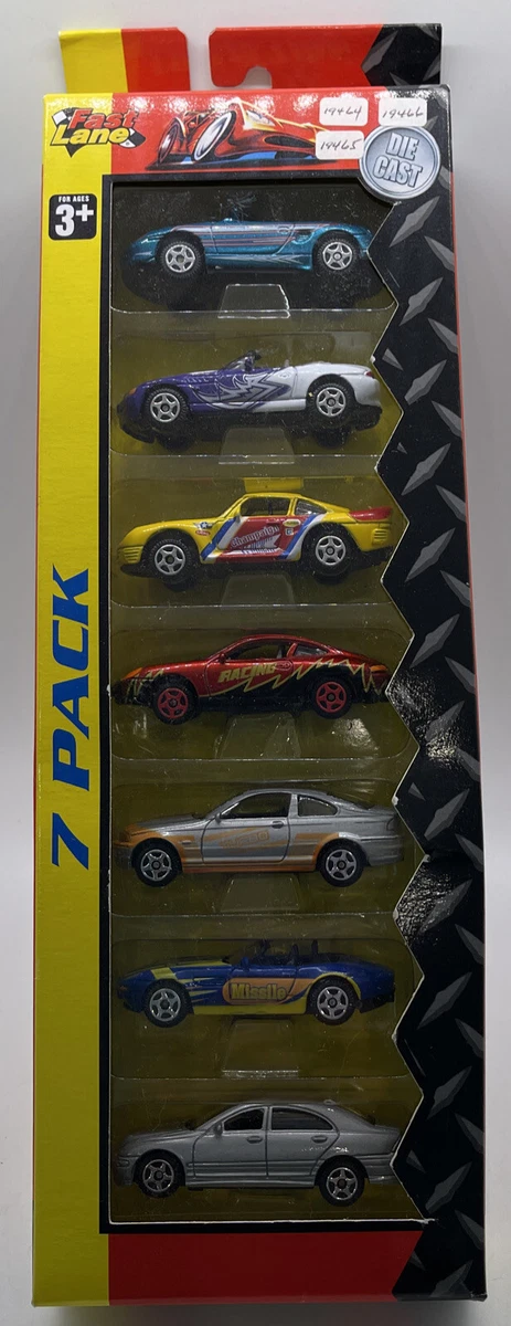 Fast Lane 7 Pack Street Vehicles Collection Diecast 1 64 NEW Porsche