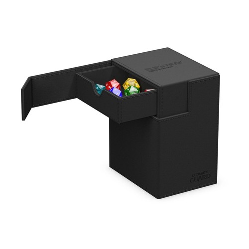 ULTIMATE GUARD BLACK FLIP n TRAY 133+ MONOCOLOR DECK CASE Card Storage Box ccg - Picture 3 of 8