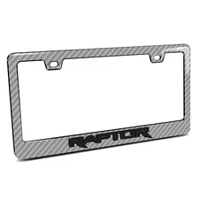 Ford F-150 Raptor in 3D Silver Real Carbon Fiber ABS License Frame