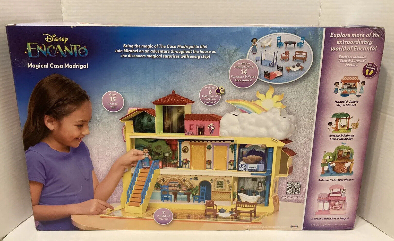  Disney Encanto Magical Madrigal House Playset with Mirabel Doll  & 14 Accessories - Features Lights, Sounds & Music! : Toys & Games