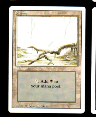 MRM ENGLISH Swamp - Marais Ex V1 MTG Magic REVISED