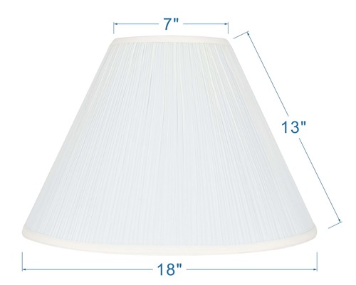 Mainstays 7x18x13" Empire Off-White Pleated Lamp Shade - Picture 4 of 7
