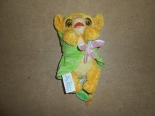 Disney Parks Babies Lion King Simba in Leaf Blanket Plush