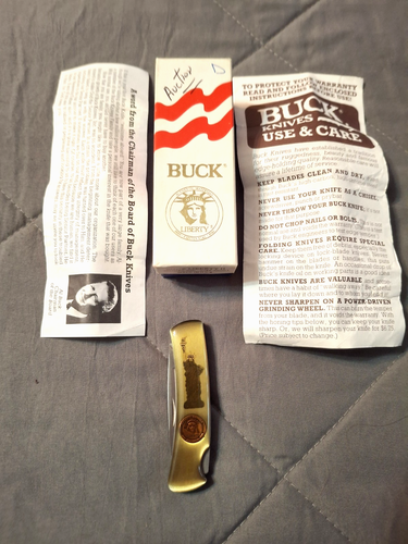 Buck 1886 - 1986 Statue Of Liberty Anniversary Commemorative Knife USA #826