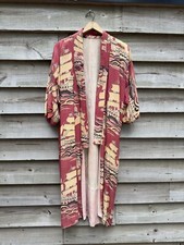 Vintage 1930s Silk Bold Sailing Ship in Waves Kimono