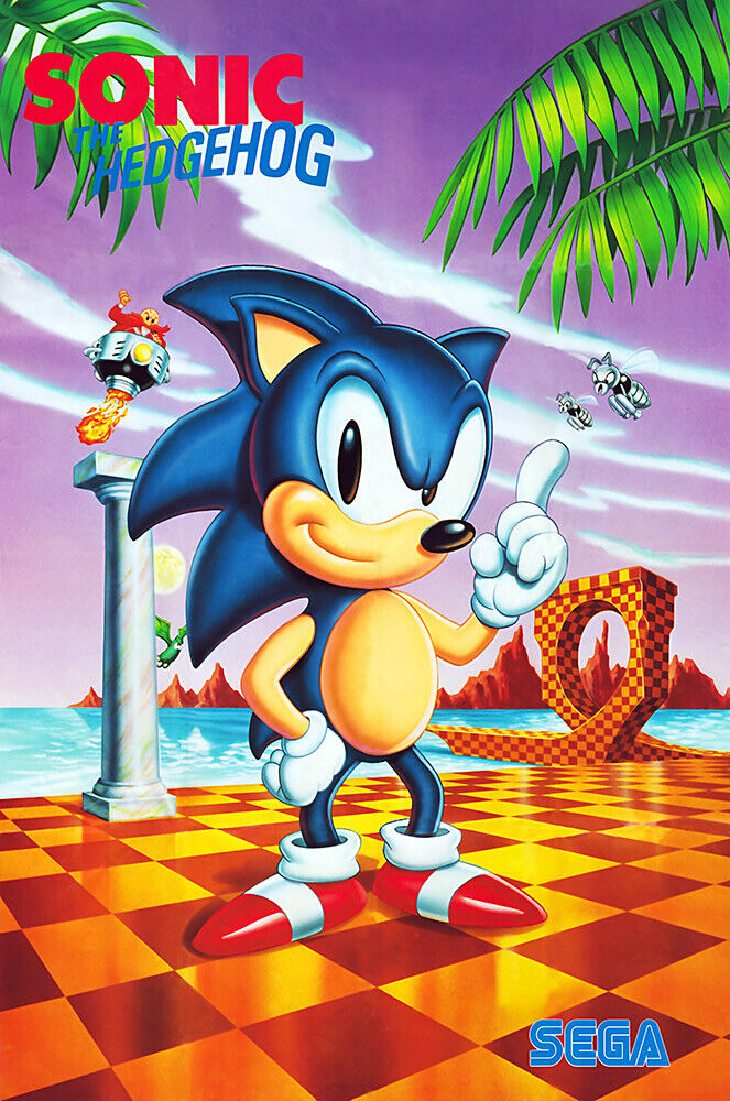 SEGA SONIC THE HEDGEHOG MANIA POSTER NEW 24X36 FREE SHIPPING