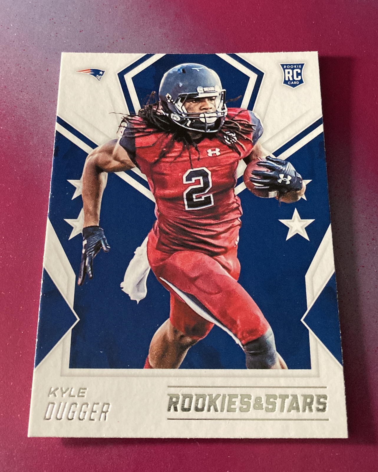 KYLE DUGGER 2020 PANINI ROOKIES & STARS R&S BASE ROOKIE CARD PATRIOTS RC #193