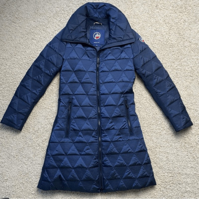 Fusalp Quilted Down Jacket Parka Navy Blue NWOT Ski Jacket Womens size 4