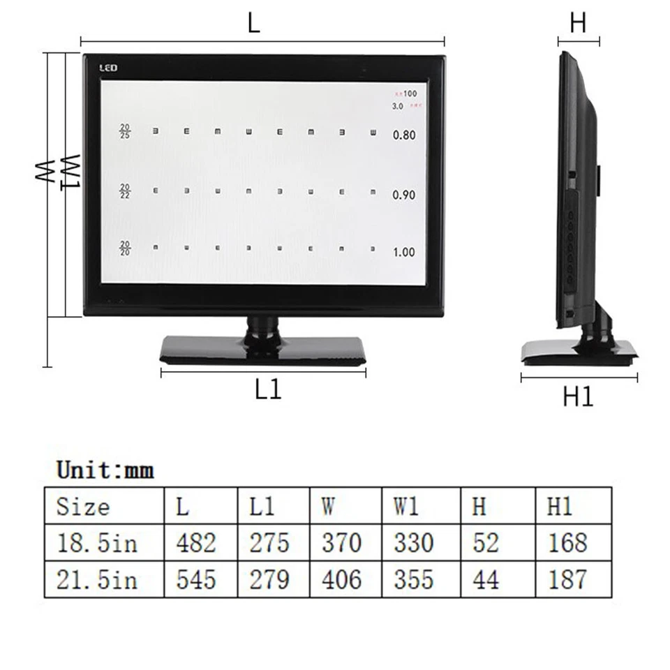 Multi-function 18.5" LED Display MICRO Chart Projector Eye chart 1m-6m Optometry - Image 4 of 4