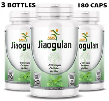 Organic Jiaogulan Herb Pills 100% Gynostemma Pentaphyllum Energy Boostr 500mg 3X