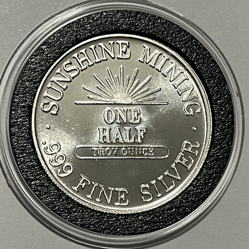 1984 Sunshine Mining Eagle Rare Coin 1/2 Troy Oz .999 Fine Silver Round Half Oz - Picture 6 of 12