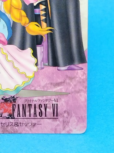 Celes & Setzer No. 77 Final Fantasy VI Carddass 1995 Bandai Retro F/S Japan Card - Picture 5 of 12