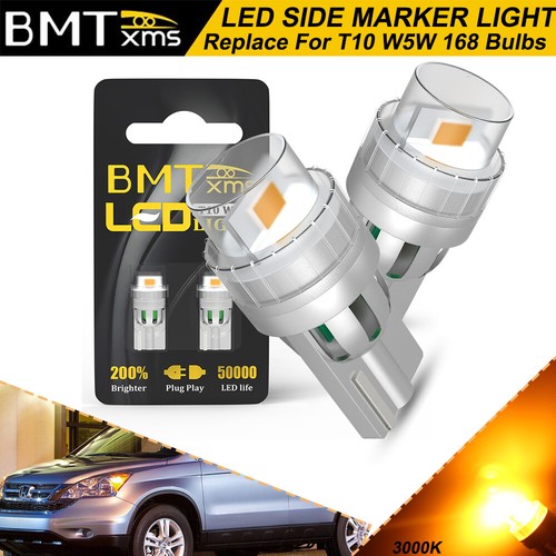2pcs T10 168 194 Amber Yellow LED License Side Marker Light Bulbs 3200K - 第 1/9 張圖片