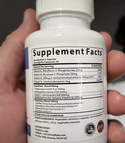 3 SciatiEase Labs Ease Sciatic Nerve Formula 120 Capsules - New! Exp 2/27.. - Picture 3 of 4