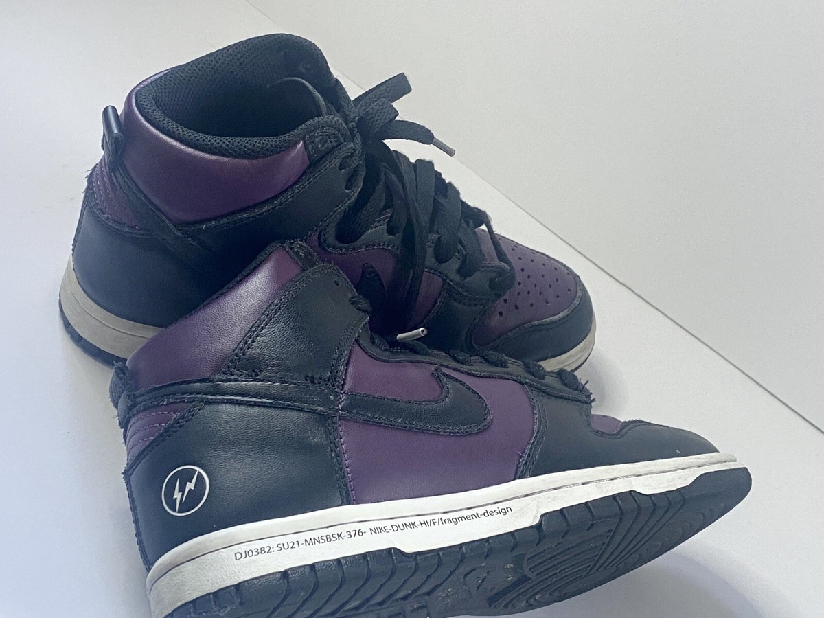 Nike Dunk High Sneakers Fragment Design Dark Purple And