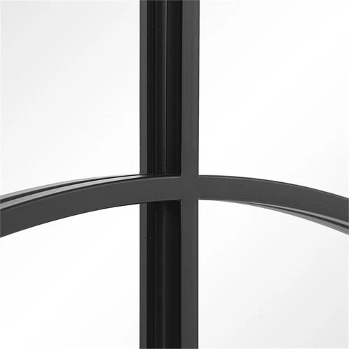 Uttermost Rousseau Contemporary Iron Metal and MDF Window Arch Mirror in Black - Picture 5 of 8