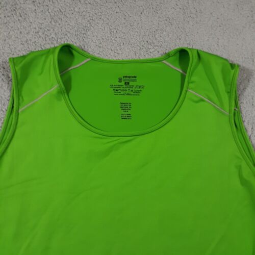 Patagonia Tank Top Youth Girls Size XL Outdoor Hiking Performance Green - Picture 3 of 8