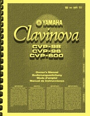 Yamaha Clavinova CVP-96 CVP-98 CVP-600 Digital Piano OWNER'S MANUAL | eBay