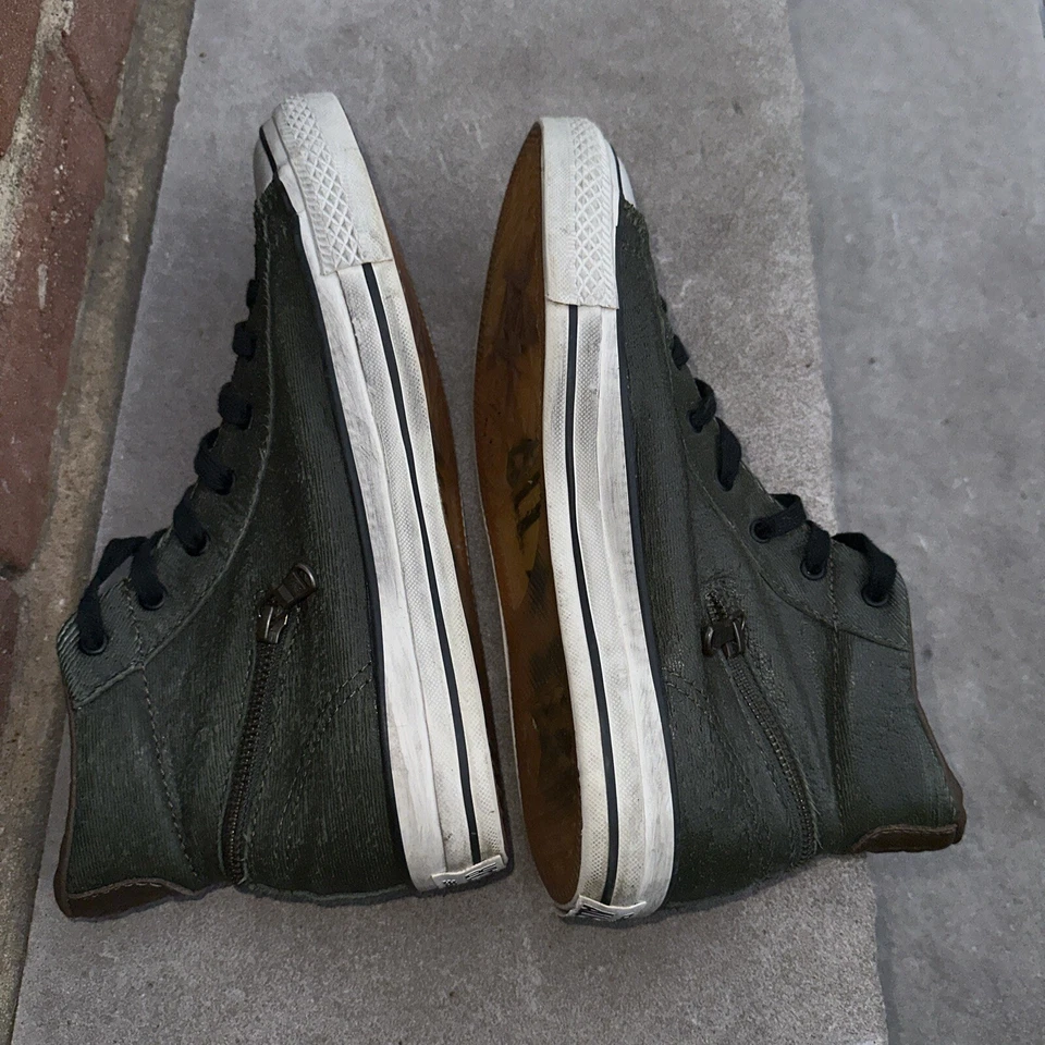 Converse X John Varvatos All Star High Top Side Zipper US M 9 W 11 Leather - Image 3 of 4