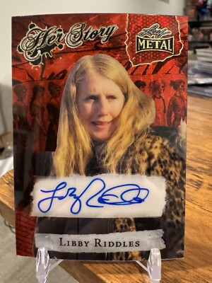 2024 Leaf Metal Women of Sport Libby Riddles HerStory Red Flood Auto #1/1   