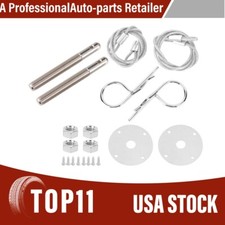 Universal Hood Pin Kit Racing Stainless Steel Bonnet Lock With Plates Universal Hood Pin Kit Racing Stainless Steel Bonnet Lock With Plates
