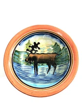 Julie Ueland 2002 Moose Munch Collection 12"x3.5” Serving Bowl Harry & David.