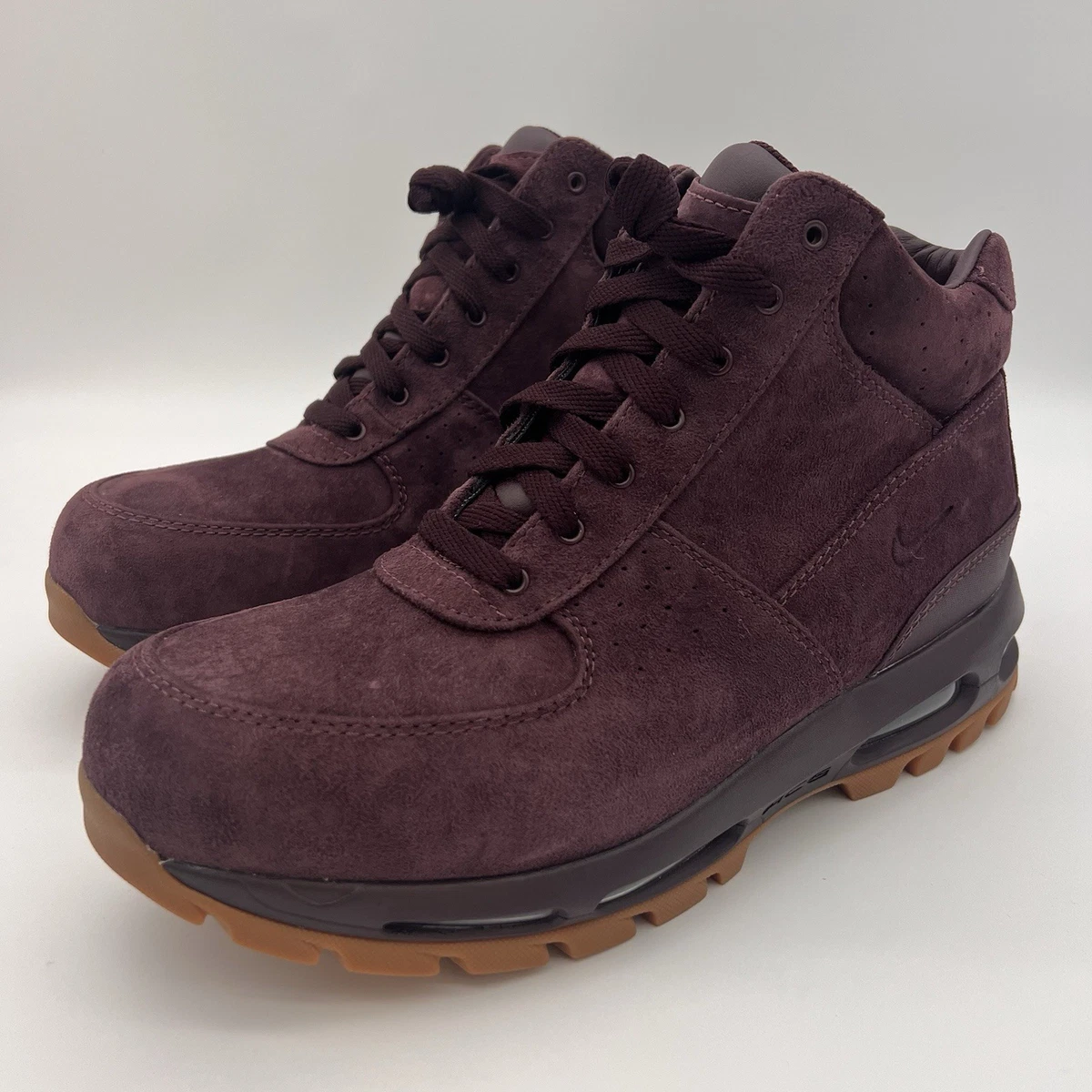 Nike Air Max Goaterra 2.0 Mens Burgundy Suede Hiking Boots 865031-600 Size 11 Nike Red Suede Boots for Men for Sale | Shop New & Used  main image 2