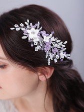 Bridal Flower Hair Clips Wedding Comb Pearl Hair Accessories Women Girls