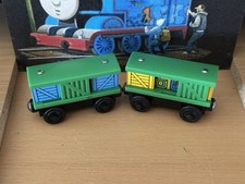 2000 Learning Curve Thomas Train Wooden 1st Issue Sliding Door Boxcars