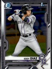 2021 Bowman Chrome 1st #BCP-33 Eddy Diaz(A)  Colorado Rockies