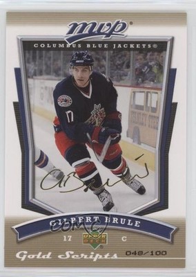 2007-08 Upper Deck MVP Gold Scripts 46/100 Gilbert Brule #25 8tn