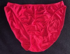 Maidenform Y2K Panty Red Bikini Hi-Cut S Nylon Underwear