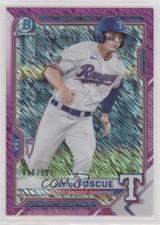 2021 Bowman Chrome Prospects Fuchsia Shimmer Refractor 10/199 Justin Foscue 0ii1