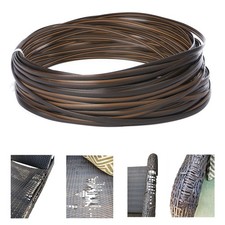 120 Ft Wicker Repair Kit, Plastic Wicker Repair Supplies, Gradient Dark Brown wi
