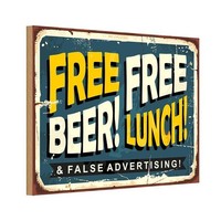 Holzschild 12X18 Cm Free Beer Lunch Alkohol Essen Trinken Deko Geschenk Holz Sch