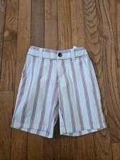 Janie  Jack Boy Shorts Sz 3 Adjustable Waist Striped Red White Blue 4th Of July