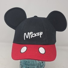 Disney Mickey Mouse Ears Kids Black Red Snapback Hat Cap Adjustable
