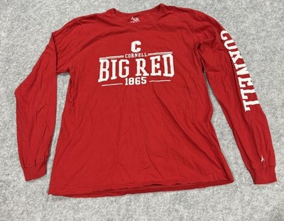 Big Red Cornell University Long Sleeve T Shirt, Red, Size 2XL