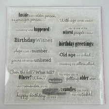 My Acrylix Sentiments Decorative Stamp Set For Birthdays D1514